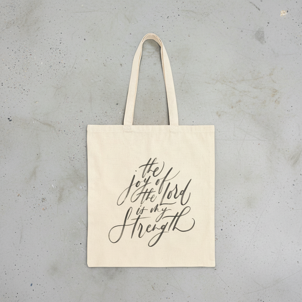 15" x 16" Canvas Tote - The Joy of The Lord