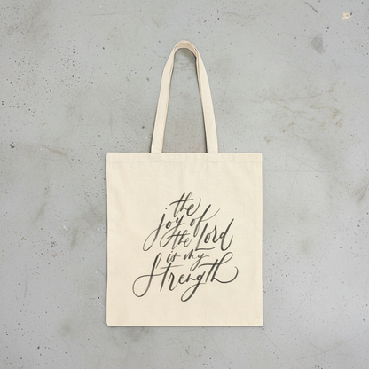 15" x 16" Canvas Tote - The Joy of The Lord