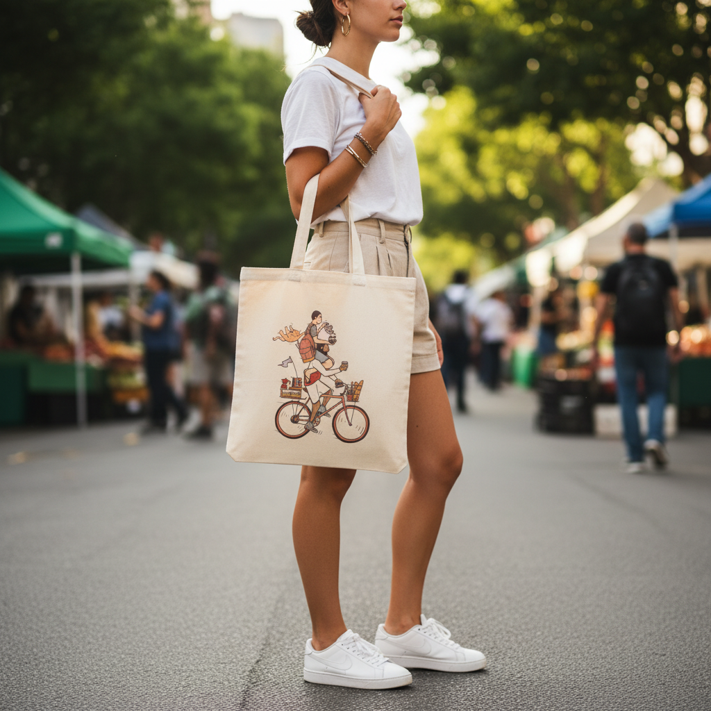 15" x 16" Canvas Tote - BikeKing