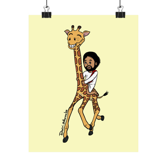 Matte Poster - Giraffe Express