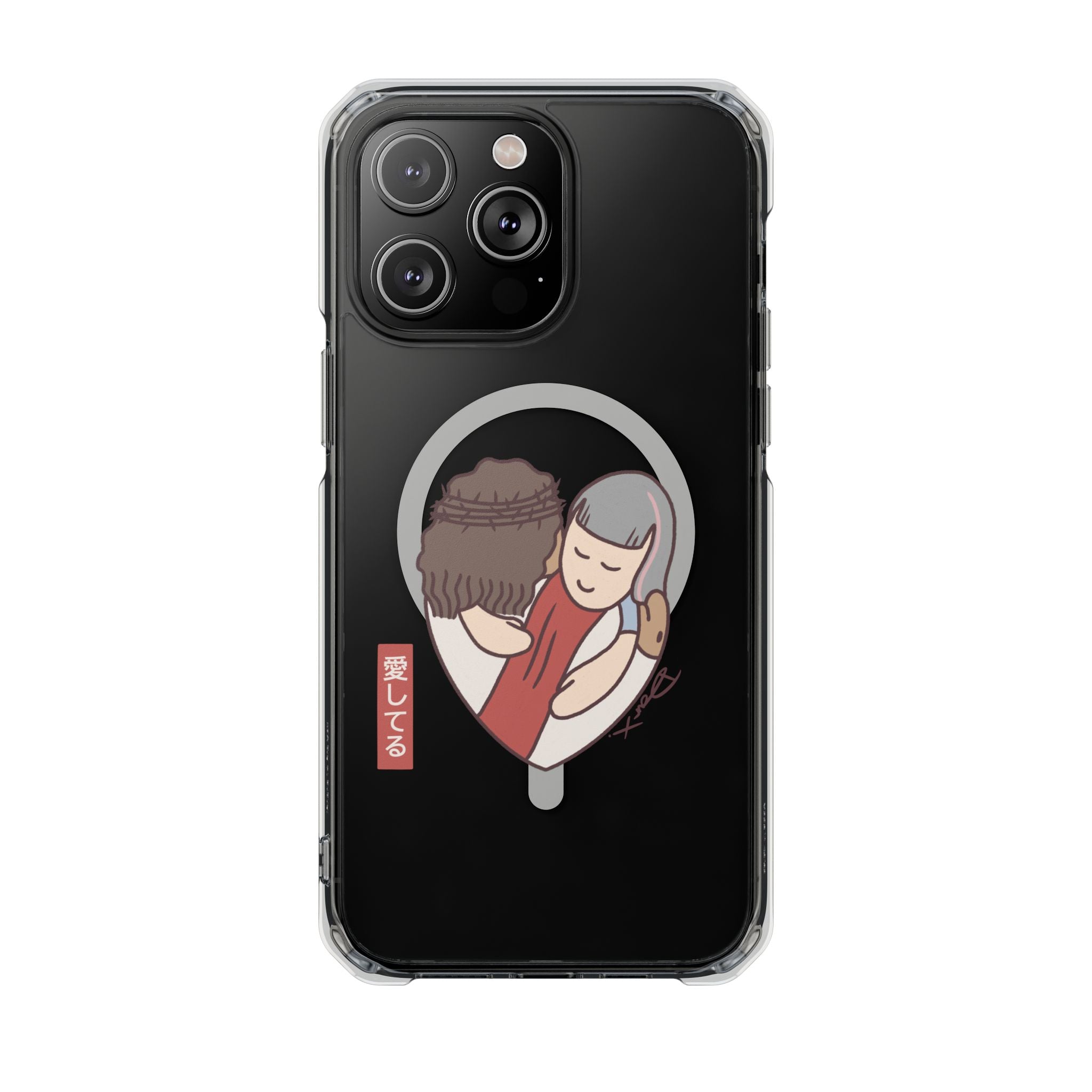 iPhone MagSafe Clear Case - Aishiteru Heart