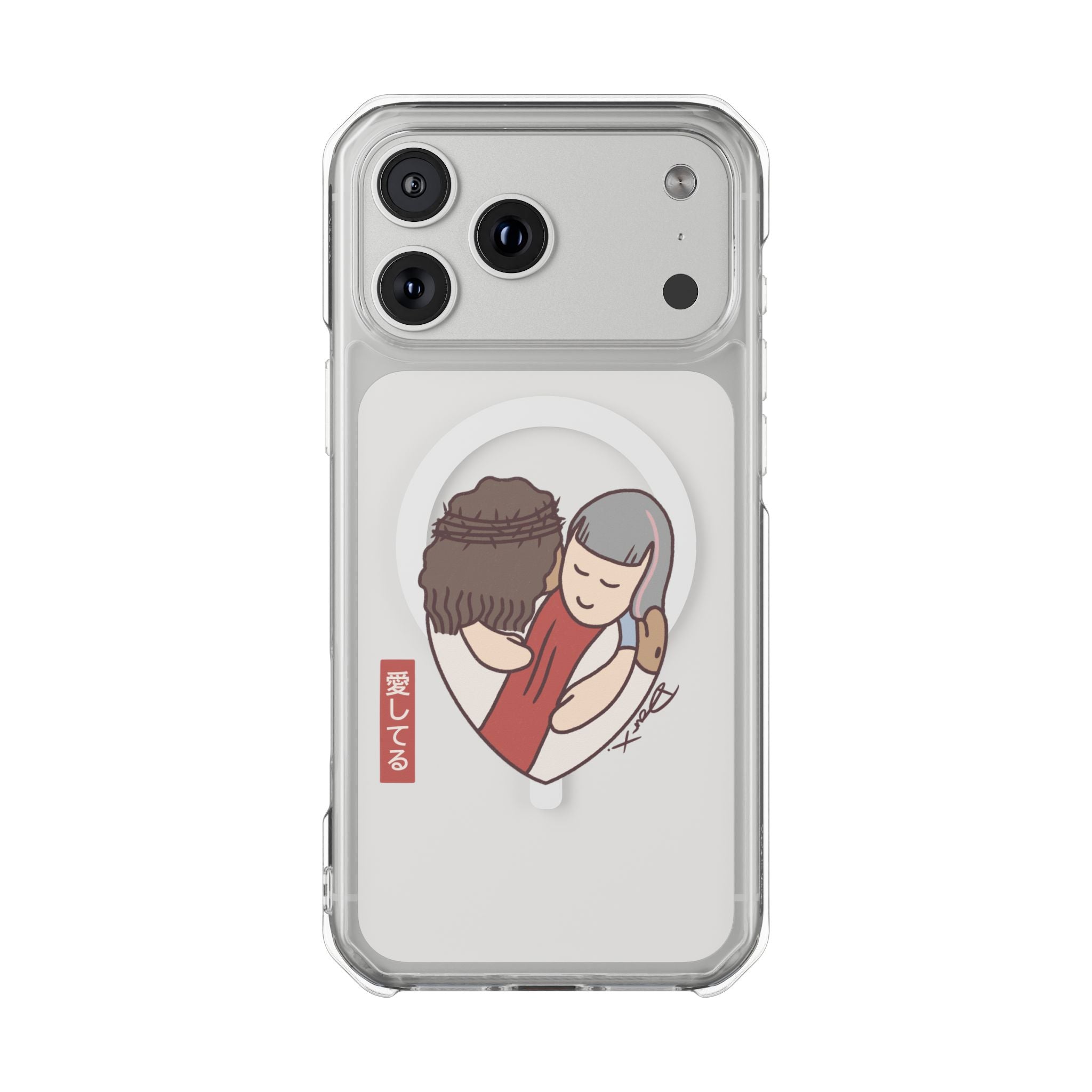 iPhone MagSafe Clear Case - Aishiteru Heart