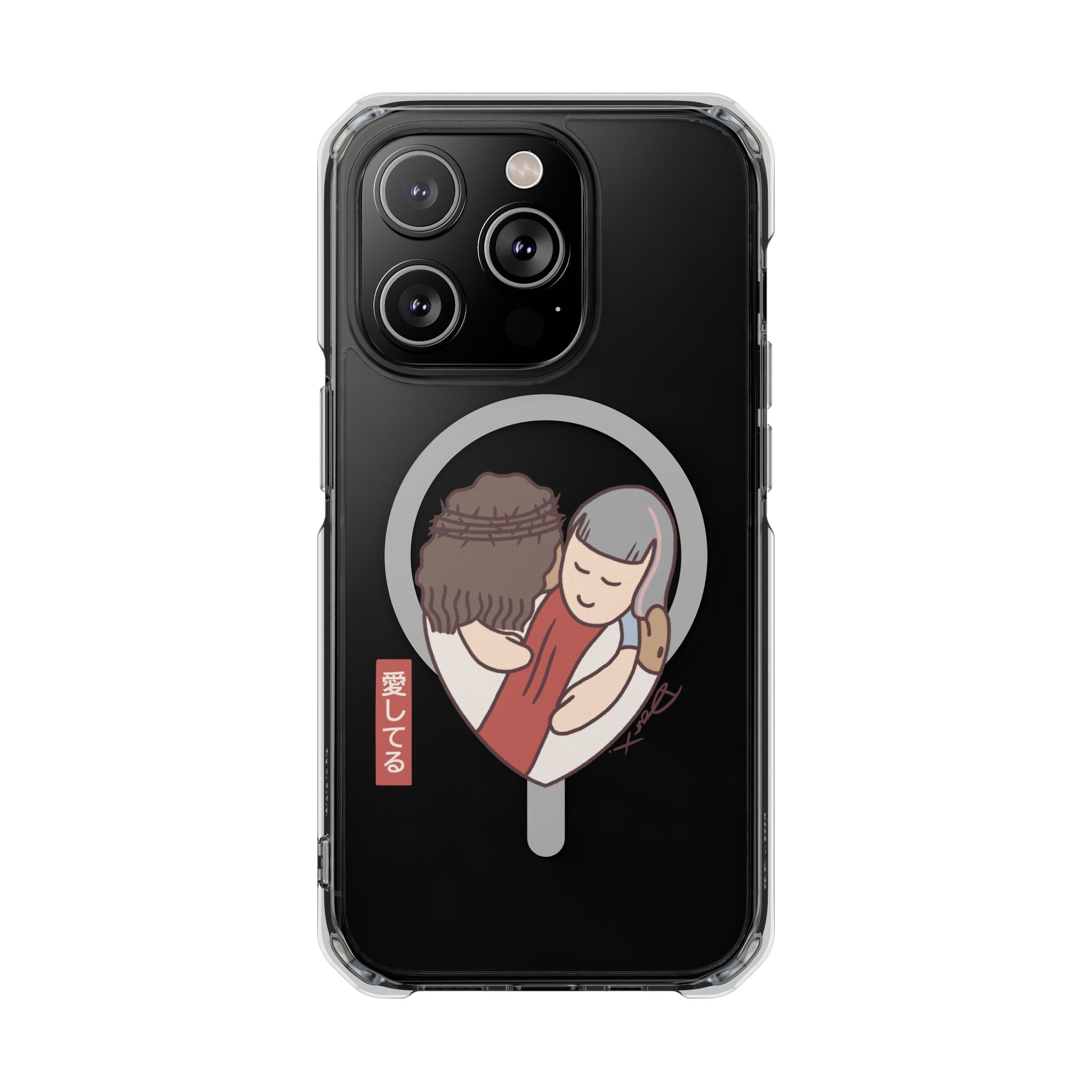 iPhone MagSafe Clear Case - Aishiteru Heart