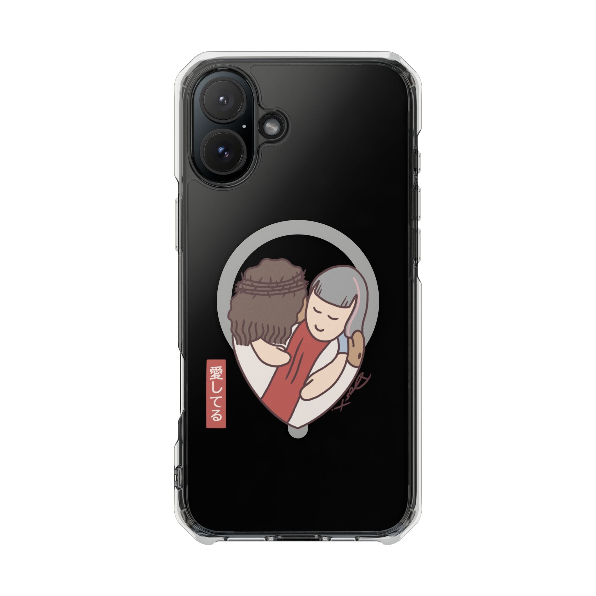 iPhone MagSafe Clear Case - Aishiteru Heart